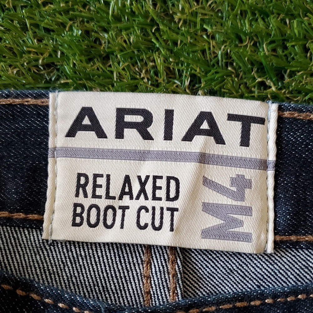 Ariat M4 Relaxed Boot Cut 42/36 Men's Stretch Denim Jeans Blackstone - Picture 9 of 11